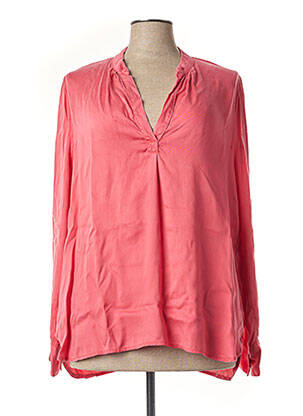 Blouse poignets boutonnés avec fente manches longues rouge FIVE femme