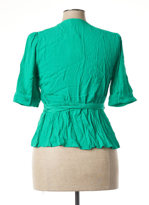 Gilet cache-cœur vert SEE U SOON femme