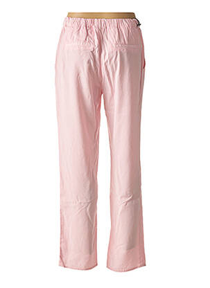 Pantalon droit tissage popeline rose FIVE femme