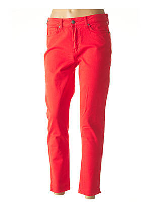 Pantalon 7/8 stretch taille basse rouge FIVE femme