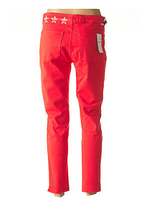 Pantalon 7/8 stretch taille basse rouge FIVE femme