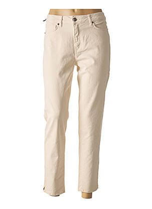 Pantalon 7/8 stretch taille basse beige FIVE femme