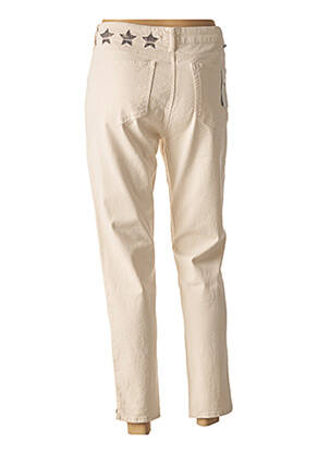 Pantalon 7/8 stretch taille basse beige FIVE femme