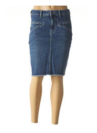 Jupe mi-longue taille normale bleu FIVE femme