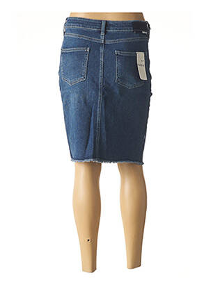 Jupe mi-longue stretch bleu FIVE femme