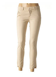 Pantalon 7/8 stretch taille basse beige FIVE femme