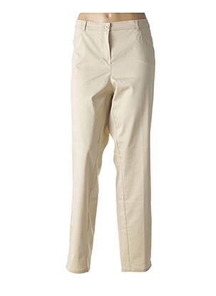 Pantalon droit beige FRANK WALDER pour femme