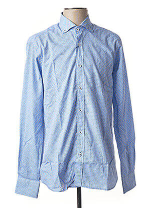 Chemise manches longues bleu BASSETTE pour homme