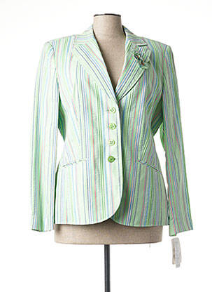 Chemisier Basler Stretch à Carreaux Vert, Bleu Clair Et Blanc - Taille 42/L - Neuf