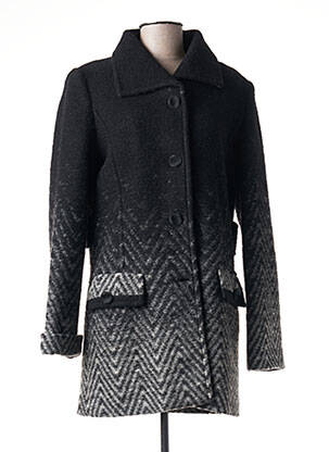 Manteau long noir ANNE KELLY pour femme