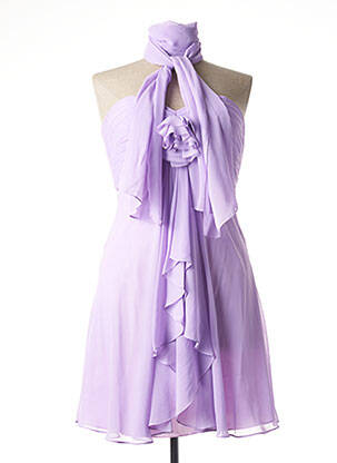 Robe courte violet FASHION NEW YORK pour femme