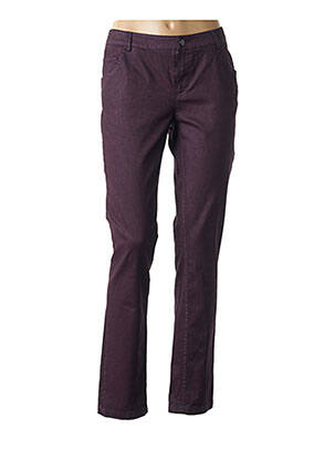 Pantalon droit violet AKELA KEY pour femme