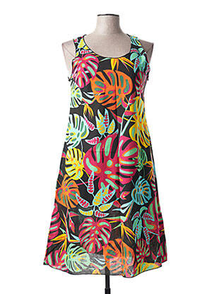 Robe mi-longue sans manche sans manche noir MINDELO BAY femme