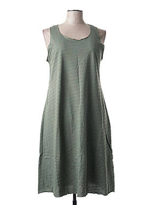 Robe mi-longue sans manche sans manche vert MINDELO BAY femme