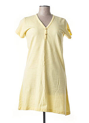 Robe courte manches courtes manches courtes jaune MINDELO BAY femme