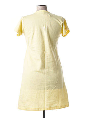 Robe courte manches courtes manches courtes jaune MINDELO BAY femme