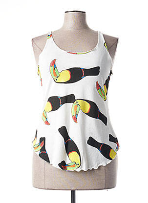 Débardeur stretch sans manche blanc MINDELO BAY femme