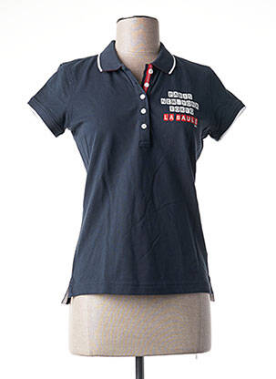 Polo stretch manches courtes bleu KAPITALES femme
