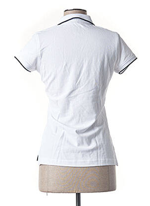 Polo stretch manches courtes blanc KAPITALES femme