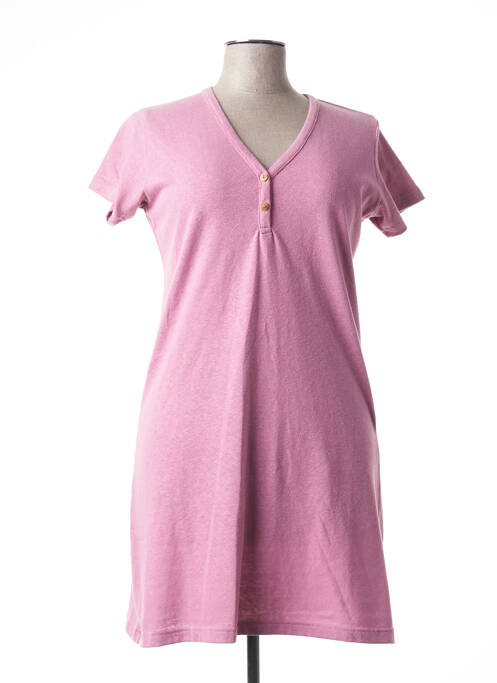 Robe courte manches courtes manches courtes violet MINDELO BAY femme