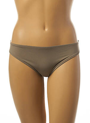 Bas de maillot de bain tissage satiné culotte vert TESSY femme