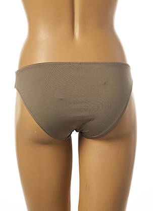 Bas de maillot de bain tissage satiné culotte vert TESSY femme