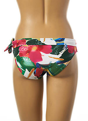 Bas de maillot de bain tissage satiné culotte vert YSABEL MORA femme