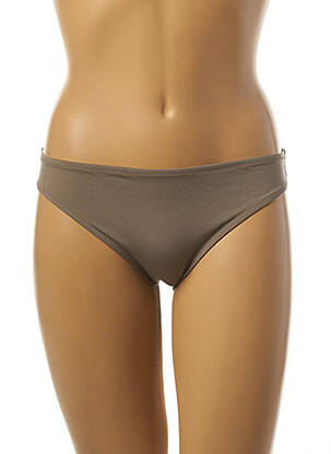 Bas de maillot de bain effet matière satinée culotte vert TESSY femme