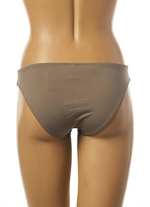 Bas de maillot de bain effet matière satinée culotte vert TESSY femme