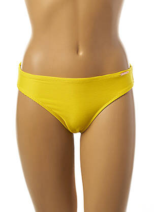 Bas de maillot de bain tissage texturé culotte jaune YSABEL MORA femme