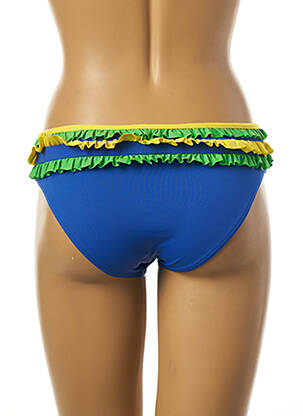Bas de maillot de bain tissage satiné culotte bleu KIWI femme