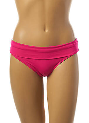 Bas de maillot de bain tissage satiné culotte rose KIWI femme