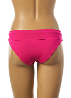 Bas de maillot de bain tissage satiné culotte rose KIWI femme
