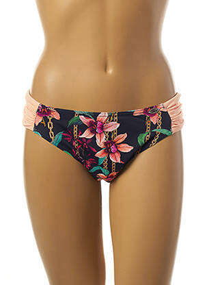 Bas de maillot de bain imprimé fleurs culotte bleu SUN PLAYA femme