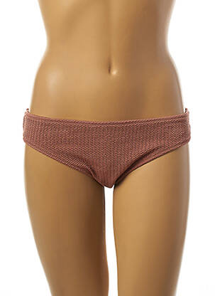 Bas de maillot de bain tissage texturé culotte marron SEAFOLLY femme