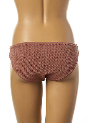 Bas de maillot de bain tissage texturé culotte marron SEAFOLLY femme