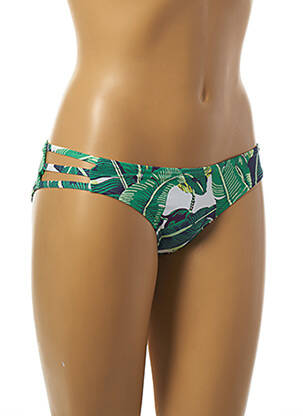 Bas de maillot de bain stretch culotte vert DAG ADOM femme