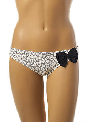 Bas de maillot de bain imprimé fantaisie culotte blanc PRINCESS K femme