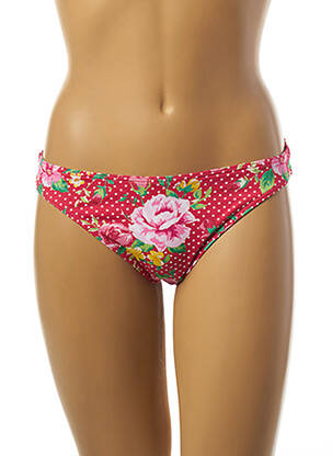 Bas de maillot de bain imprimé fleurs culotte rose KIWI femme