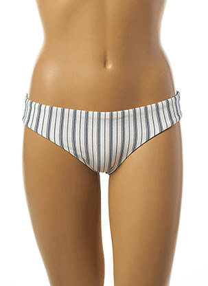 Bas de maillot de bain imprimé rayures culotte blanc SEAFOLLY femme