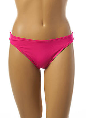 Bas de maillot de bain tissage satiné culotte rose KIWI femme
