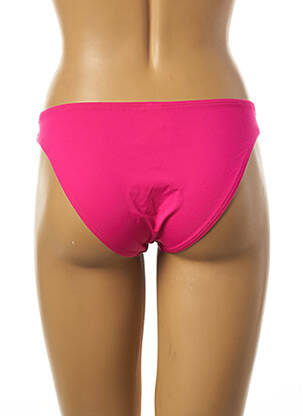 Bas de maillot de bain tissage satiné culotte rose KIWI femme