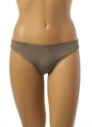 Bas de maillot de bain tissage satiné culotte vert TESSY femme