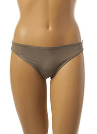Bas de maillot de bain tissage satiné culotte vert TESSY femme