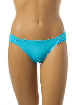 Bas de maillot de bain tissage satiné culotte bleu KIWI femme