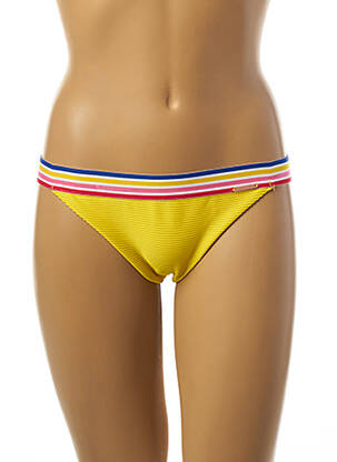 Bas de maillot de bain tissage texturé culotte jaune YSABEL MORA femme
