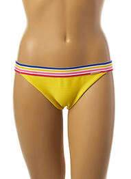 Bas de maillot de bain imprimé rayures culotte jaune YSABEL MORA femme