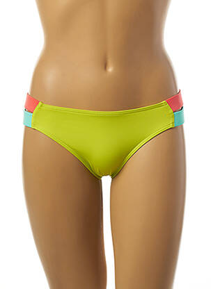 Bas de maillot de bain tissage satiné culotte vert KIWI femme