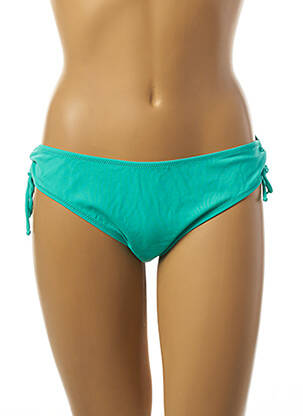 Bas de maillot de bain tissage satiné culotte vert BORABORA femme