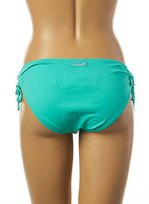 Bas de maillot de bain tissage satiné culotte vert BORABORA femme